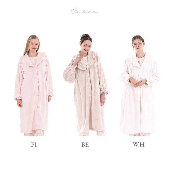 ナルエー パジャマ シャイニースノーエンボスハートフリルガウン ワンピース ローブ  NARUE