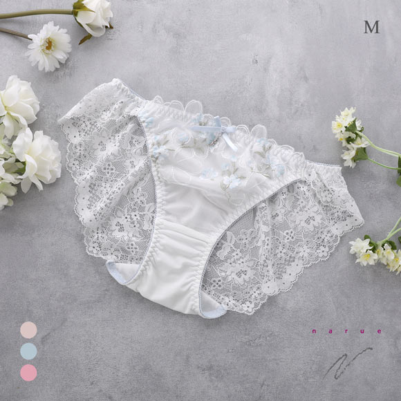 ナルエー ランジェリー シュエット ショーツ 総レース フルバック NARUE