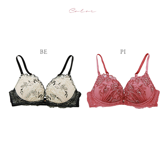 ナルエー ランジェリー ジョリフ ブラジャー BC Lワイヤー 谷間ブラ 単品 NARUE