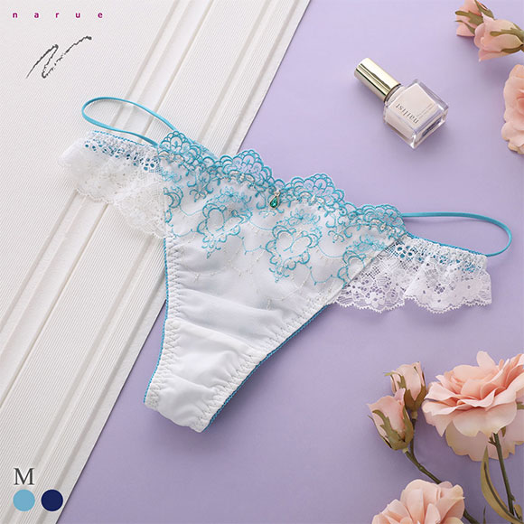 ナルエー ランジェリー ジャスミン Tバック ショーツ ストリング バックレース NARUE