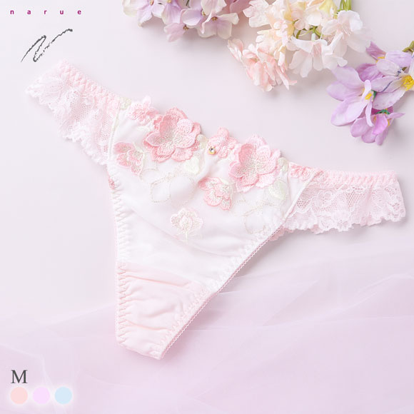 ナルエー ランジェリー ティア Tバック ショーツ タンガ バックレース 総レース NARUE