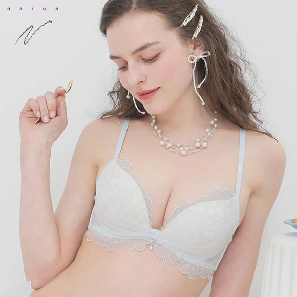 ナルエー ランジェリー クレール ブラジャー BC Lワイヤー 谷間ブラ 単品 NARUE