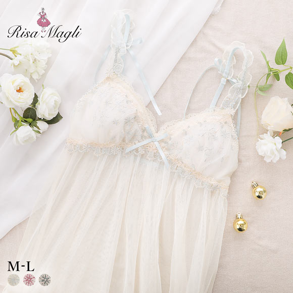 リサマリ ルビー カップ付き マキシワンピース ランジェリー Risa Magli