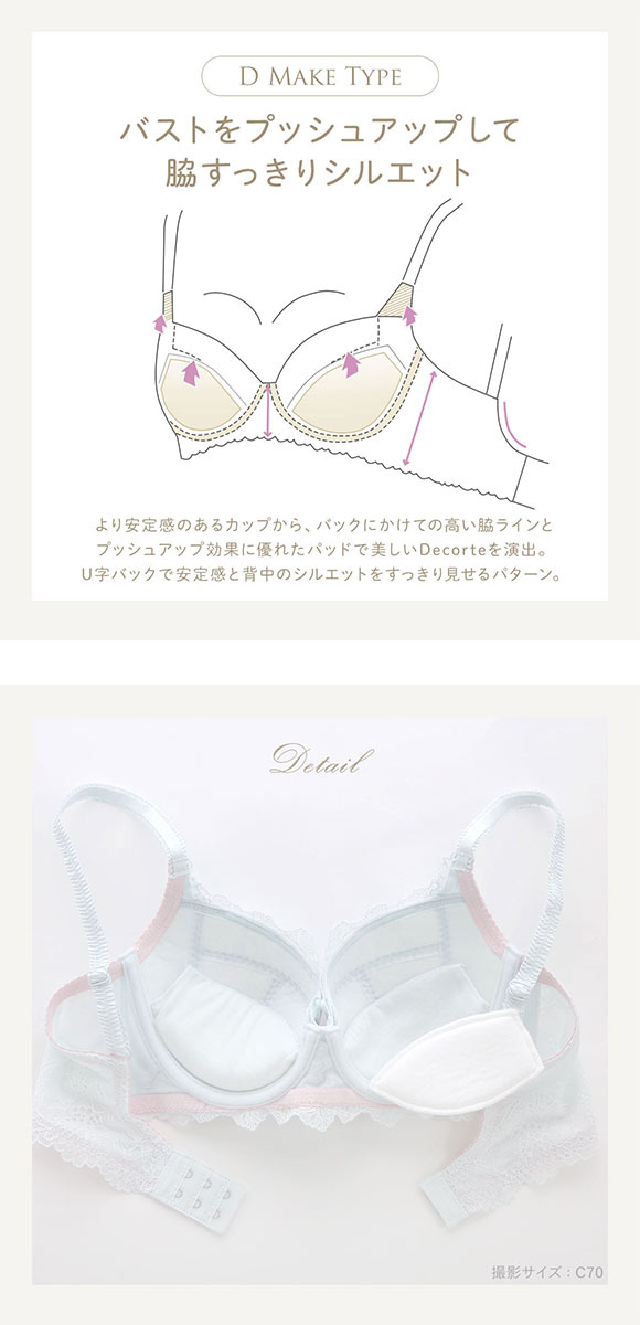 リサマリ レーヌ フロリタ ブラジャー BCD 脇高ブラ Risa Magli Reine