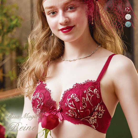 リサマリ Risa Magli レーヌ Reine フラフィー 3/4カップ ブラジャー EF 谷間ブラ 単品