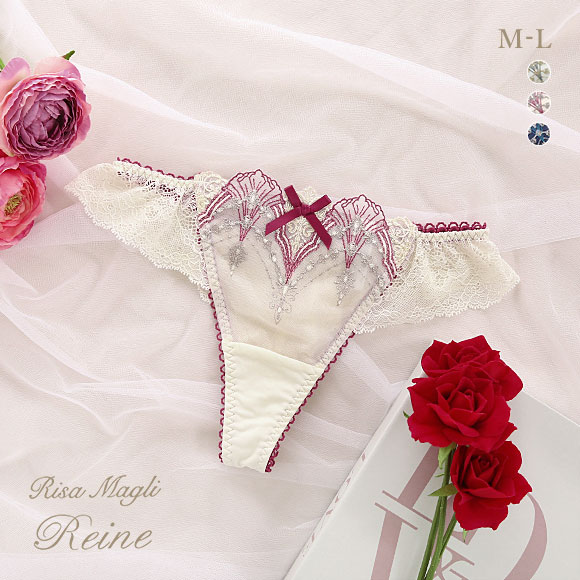 リサマリ レーヌ シェール ショーツ Tバック バックレース Risa Magli Reine