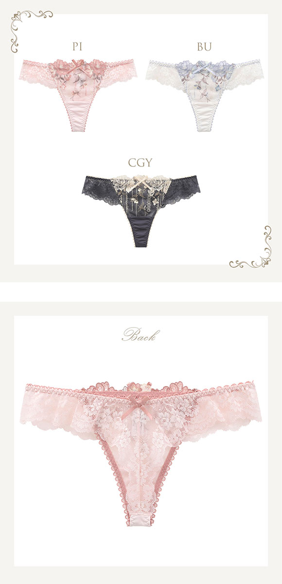 リサマリ レーヌ クラシーナ ショーツ Tバック バックレース タンガ ソング Risa Magli Reine