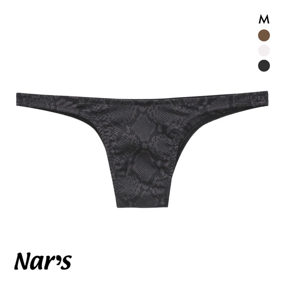 ナルズ パイソン ジェンダーレスビキニ ショーツ M 蛇 巳 ブリーフ フルバック 前とじ シームなし 男女兼用 ユニセックス Nars