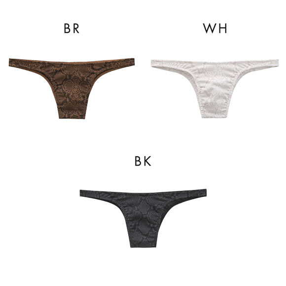 ナルズ パイソン ジェンダーレスビキニ ショーツ M 蛇 巳 ブリーフ フルバック 前とじ シームなし 男女兼用 ユニセックス Nars