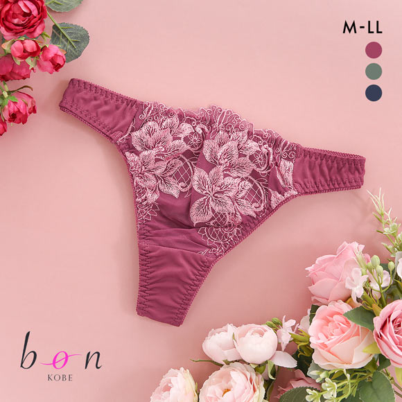 ビーオーエヌ 脇スッキリバストメイク フローラル カシュクール シリーズ ショーツ Tバック M L LL 大きいサイズ bon