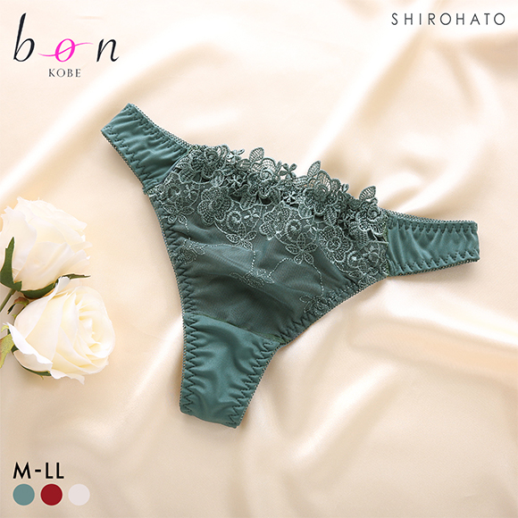ビーオーエヌ ボリュームフラワー カシュクール シリーズ ショーツ Tバック M L LL 単品 大きいサイズ バックレース bon