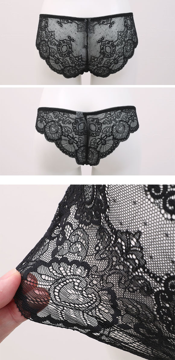 総レース ブラジャー ショーツ Tバック 3点セット BCDEF 大きいサイズ