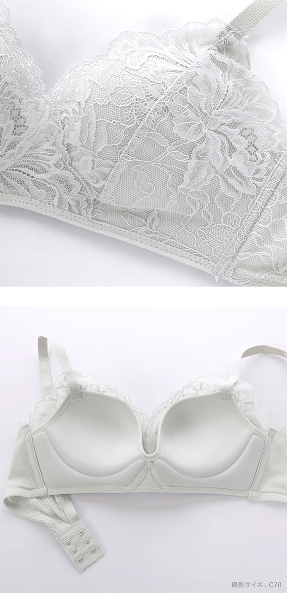 ビーオーエヌ 脇高ノンワイヤーブラ とろRich シリーズ ブラジャー ショーツ セット BCDEF 脇肉 大きいサイズ bon
