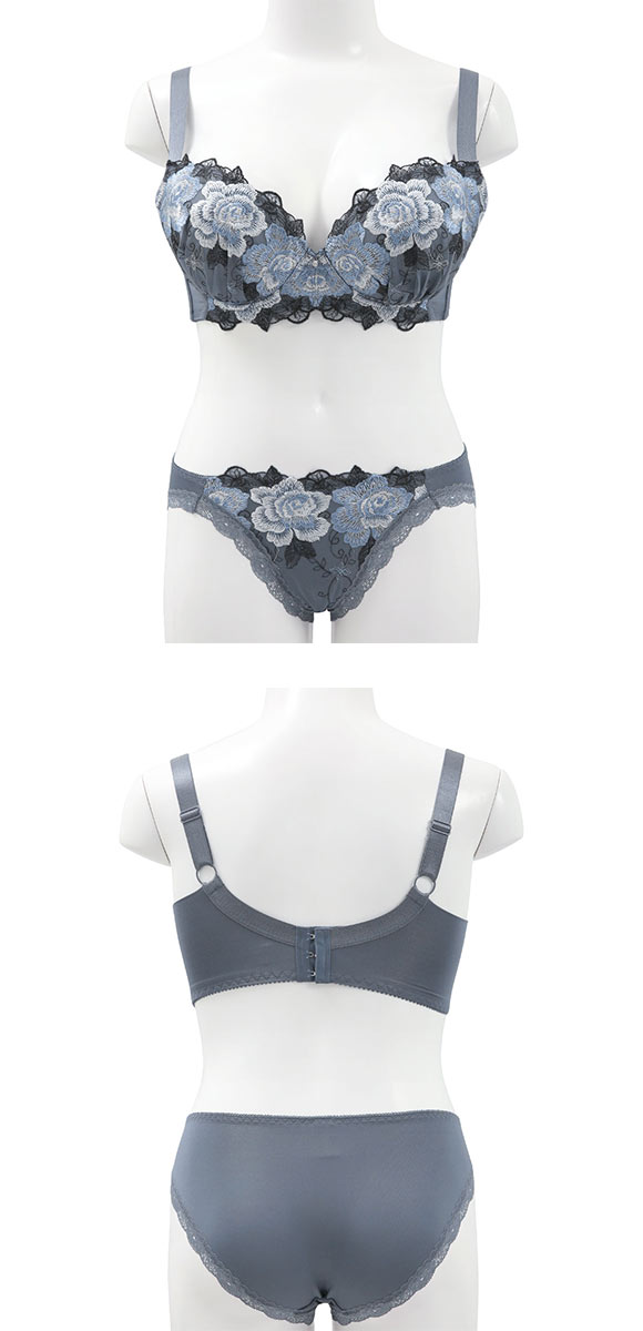 ビーオーエヌ 美胸 脇寄せ バストメイクブラ 大輪のバラ シリーズ ブラジャー ショーツ セット GHI 脇すっきり 脇高 脇肉 グラマー bon