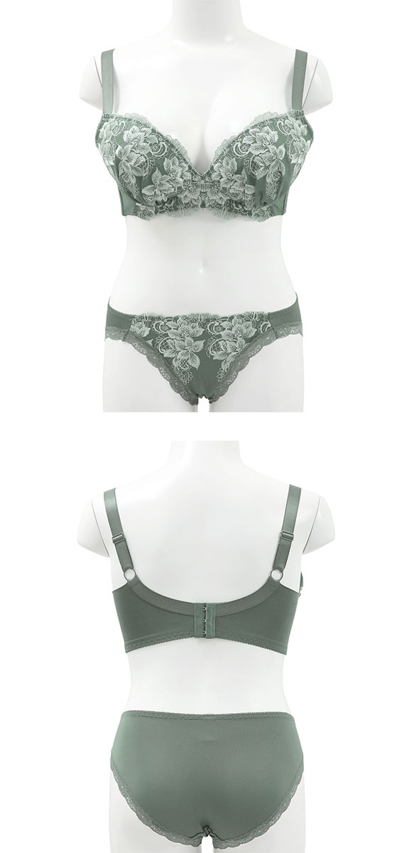 ビーオーエヌ 脇スッキリバストメイク フローラル シリーズ 脇高 ブラジャー ショーツ セット GHI 大きいサイズ 脇すっきり 脇肉 bon