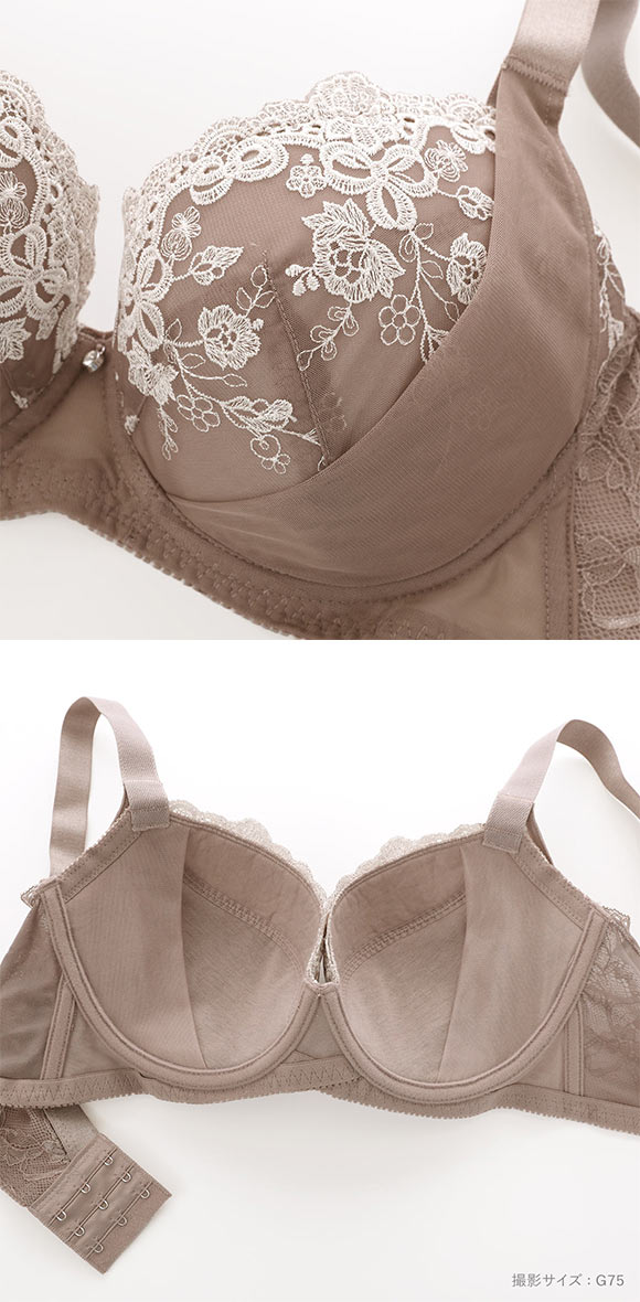 ビーオーエヌ 脇 細見え 胸元リッチ シュッとRich シリーズ ブラジャー ショーツ セット GHI 大きいサイズ 脇すっきり 脇肉 bon