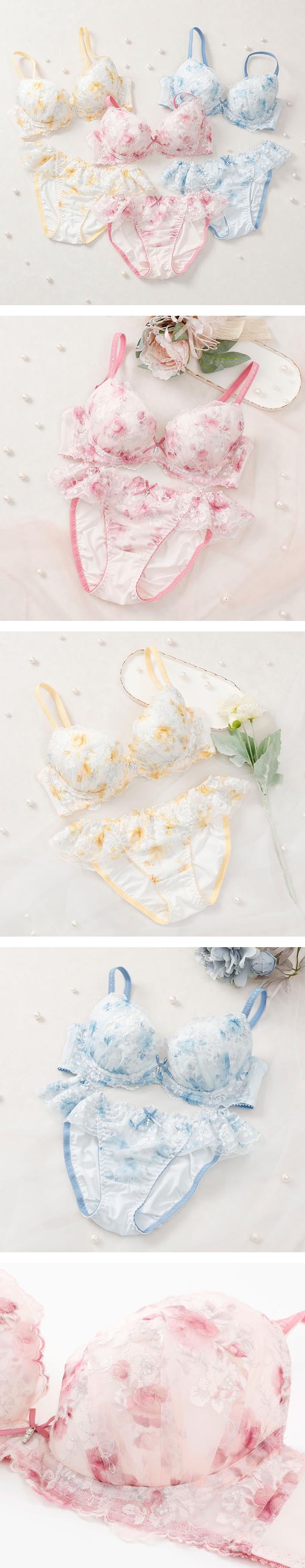 パリーゼ ローズパルファン ブラセット EF ナイスフィット 大きいサイズ ブラジャー ショーツ セット 下着 Palissee