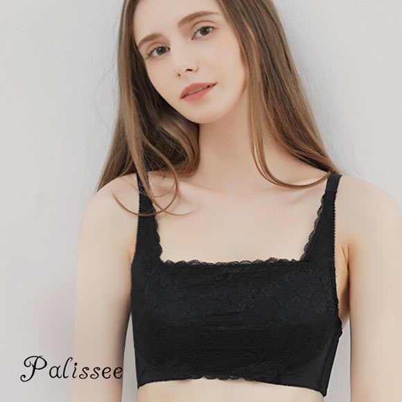 パリーゼ Palissee 大きな胸を小さく見せるブラ 脇高 脇肉 胸元カバー ブラジャー GH 総レース 大きいサイズ