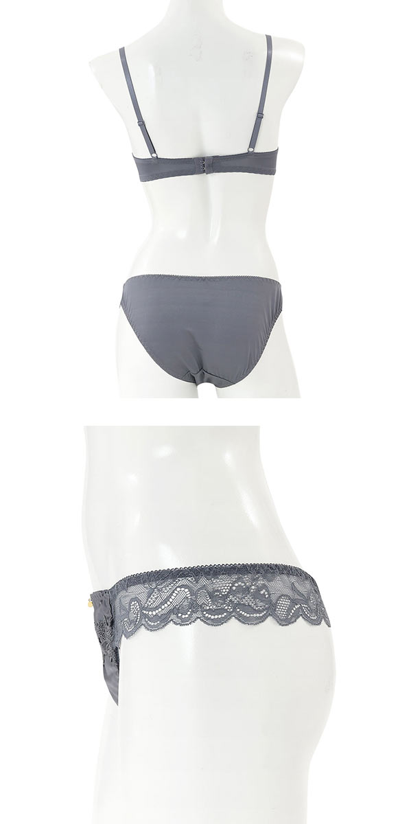 プチマリー マカロニコードローズケミカル ブラジャー ショーツ Tバック 3点セット ABCD petit marie BLACK