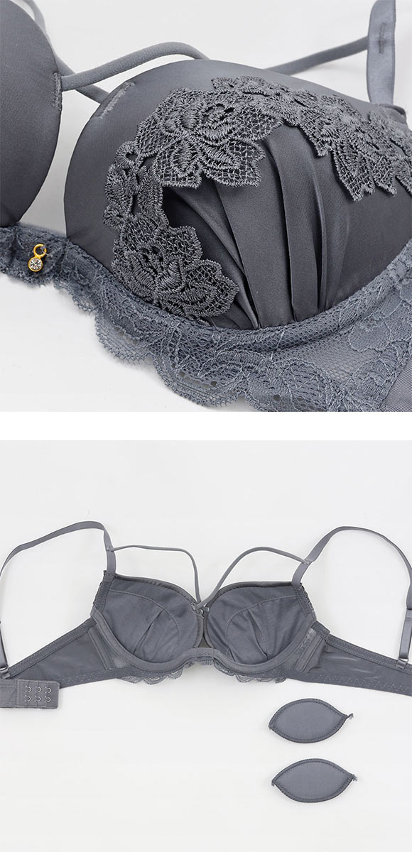 プチマリー マカロニコードローズケミカル ブラジャー ショーツ Tバック 3点セット EF petit marie BLACK