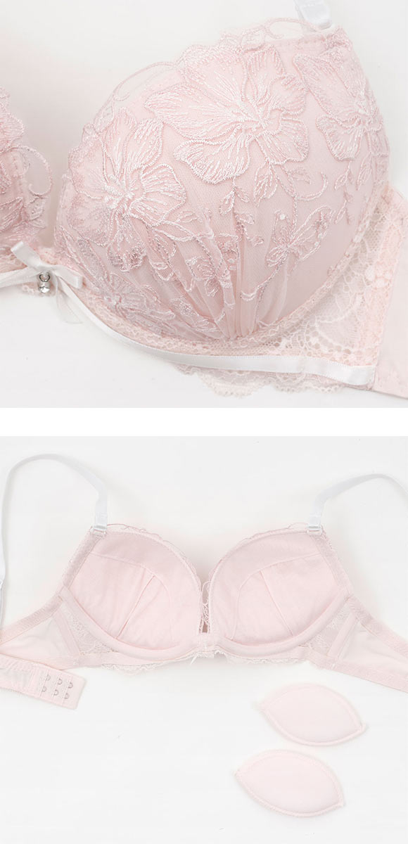 プチソワレ パステルフラワー ブラセット BCD ブラジャー ショーツ セット petit soiree