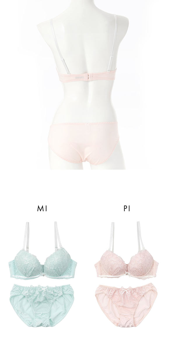 プチソワレ パステルフラワー ブラセット BCD ブラジャー ショーツ セット petit soiree