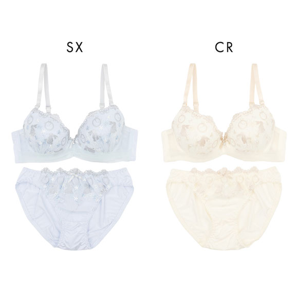 プチマリー ワンダーランドミニット ブラセット ABCDEF ブラジャー ショーツ セット 不思議の国 チュール petit marie WHITE