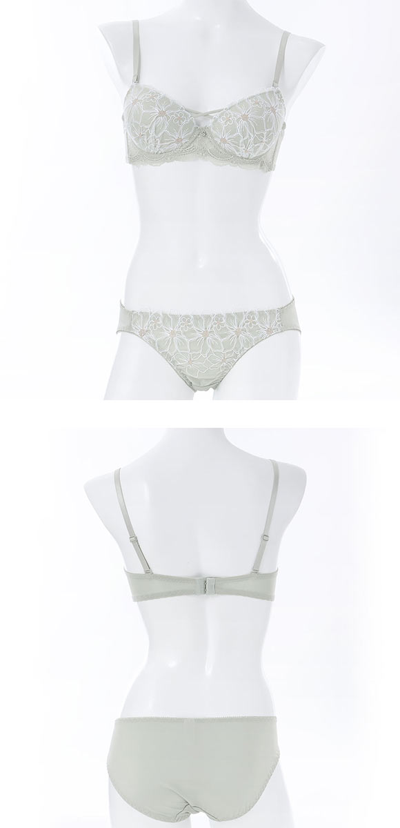 プチソワレ ブルーミングフラワー ブラセット ABCDEF クロスコード ブラジャー ショーツ セット petit soiree