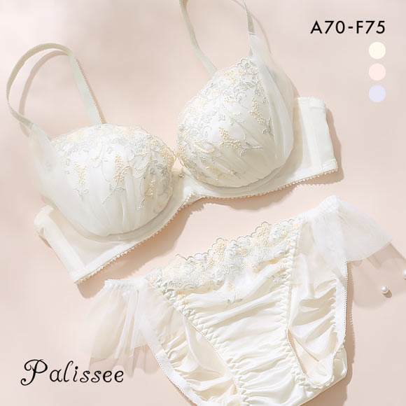 パリーゼ Palissee ミモザ ブラジャー ショーツ セット ナイスフィット ABCDEF 花柄 サイドチュール
