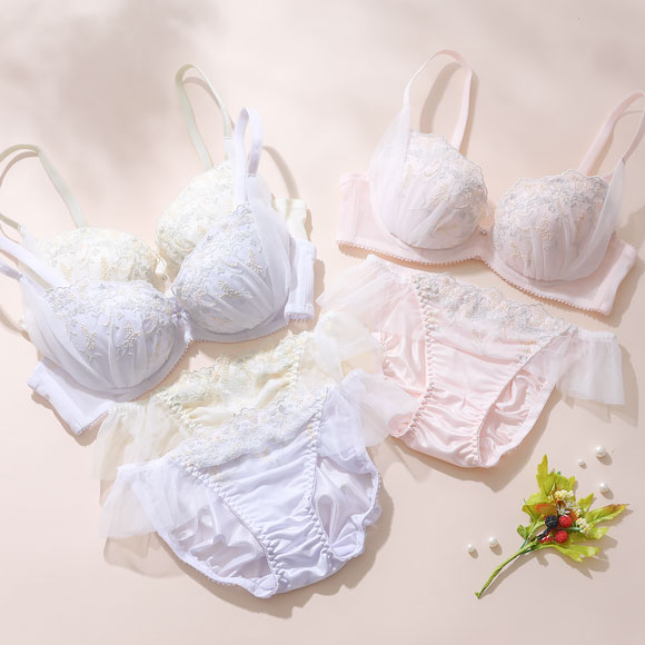 パリーゼ Palissee ミモザ ブラジャー ショーツ セット ナイスフィット ABCDEF 花柄 サイドチュール
