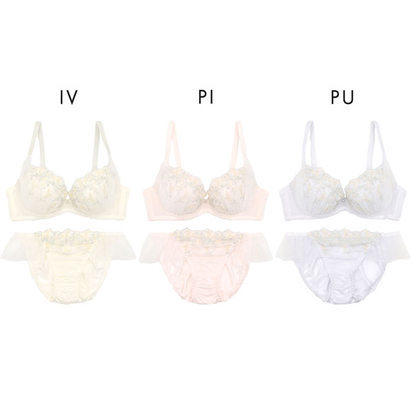 パリーゼ Palissee ミモザ ブラジャー ショーツ セット ナイスフィット ABCDEF 花柄 サイドチュール