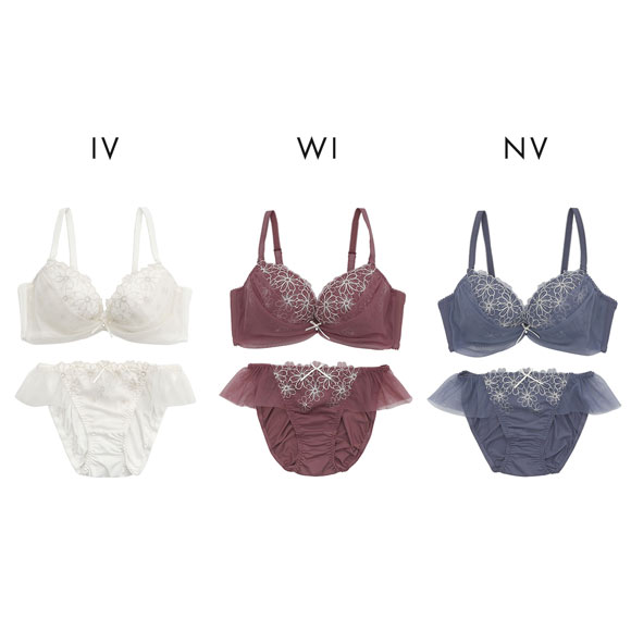 パリーゼ フルールチュール ブラセット ABCDEF サイドチュール ブラジャー ショーツ セット Palissee