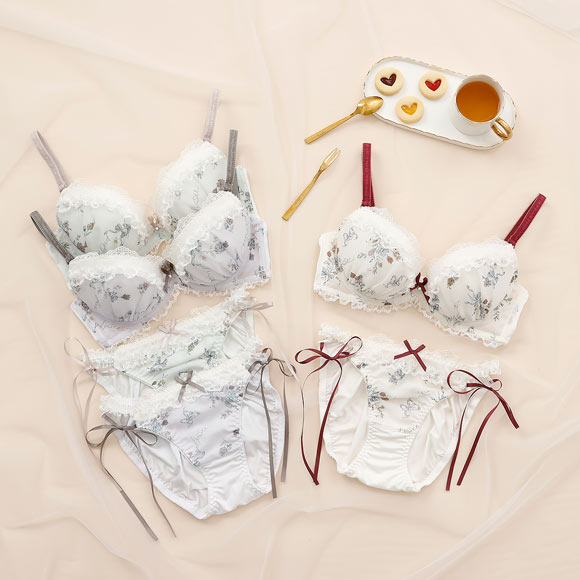 パリーゼ クラシカルガーリー ブラセット サイドリボン ABCDEF ブラジャー ショーツ セット Palissee
