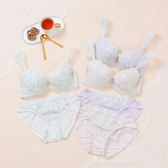 パリーゼ ジャスミンチュール ブラセット ABCDEF ブラジャー ショーツ セット まる胸 ナチュラル 大きいサイズ Palissee