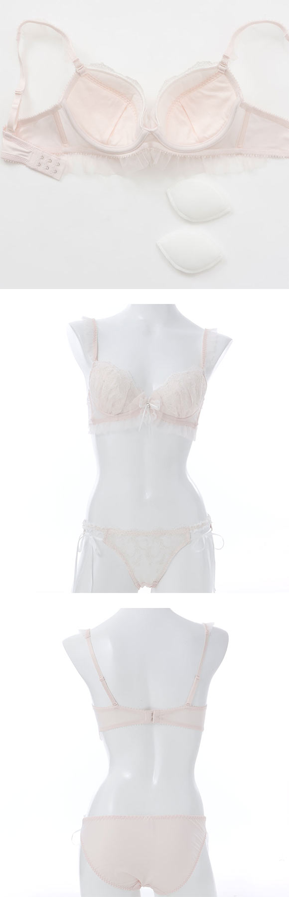 パリーゼ ailes d nge ブラセット ナイスフィット ABCDEF ブラジャー ショーツ セット 天使の羽 サイドリボン Palissee