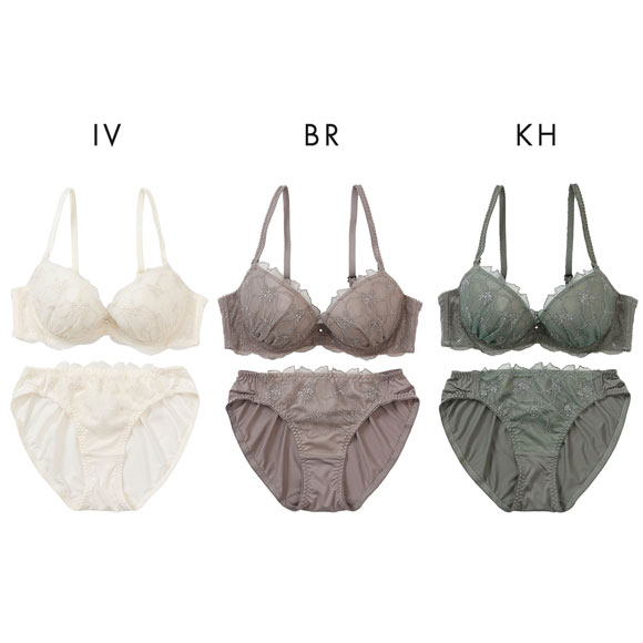 パリーゼ アザレアラメレース ブラセット ABCDEF ブラジャー ショーツ セット ナイスフィット Palissee 大きいサイズ