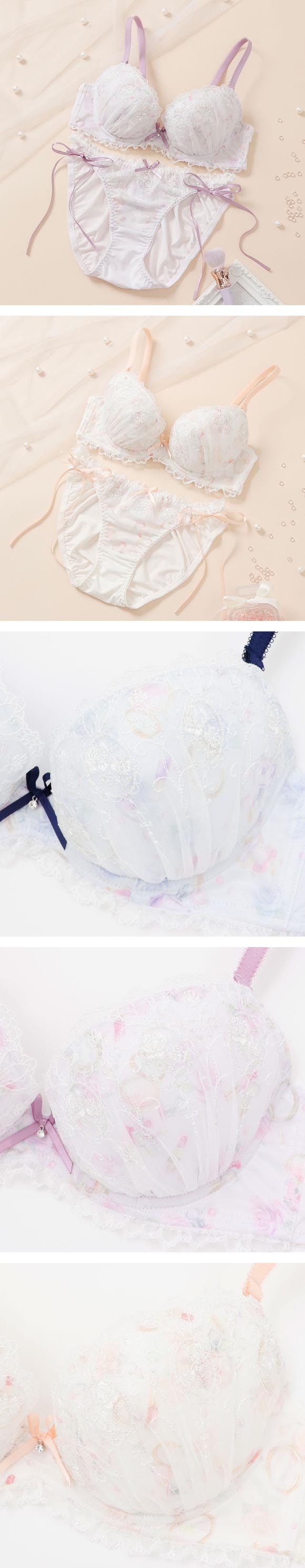 パリーゼ Doll dresser ブラセット ナイスフィット ABCDEF ブラジャー ショーツ セット サイドリボン 下着 大きいサイズ Palissee