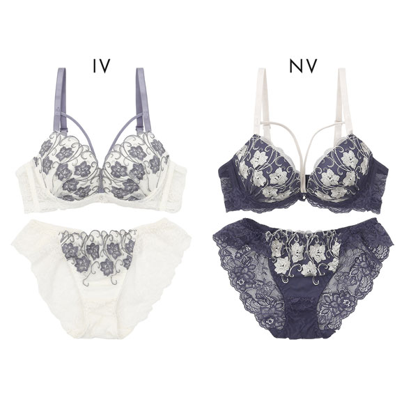 スパークス バイカラーフラワーコード ブラジャー ショーツ セット ノーマルショーツ 脇高 ABCDEF 谷間 バックレース SPARKS