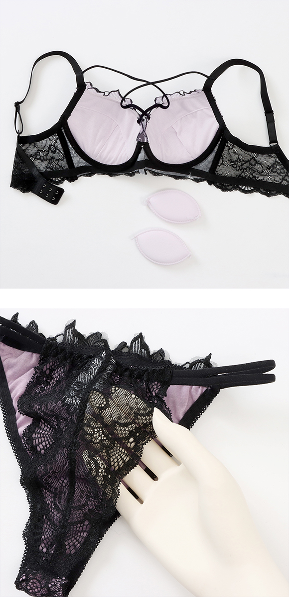 スパークス ノワールローズ ブラジャー Tバックショーツ セット 脇高 谷間 ABCDEF バックレース SPARKS 大きいサイズ