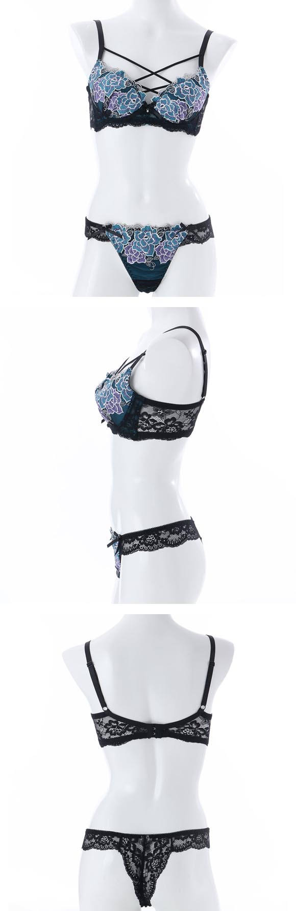 スパークス リリスフローラ ブラジャー Tバックショーツ セット ABCDEF ブラセット 大きいサイズ 脇高 盛り バックレース SPARKS