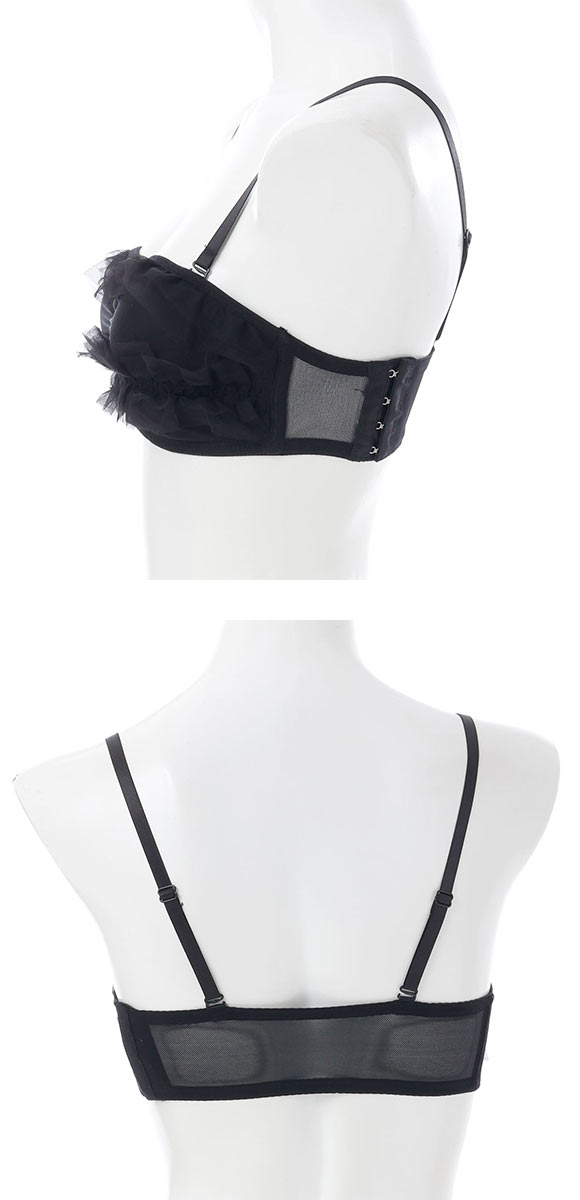 スパークス チュールフリル バンドゥブラ ブラジャー ノンワイヤー ストラップレス SPARKS