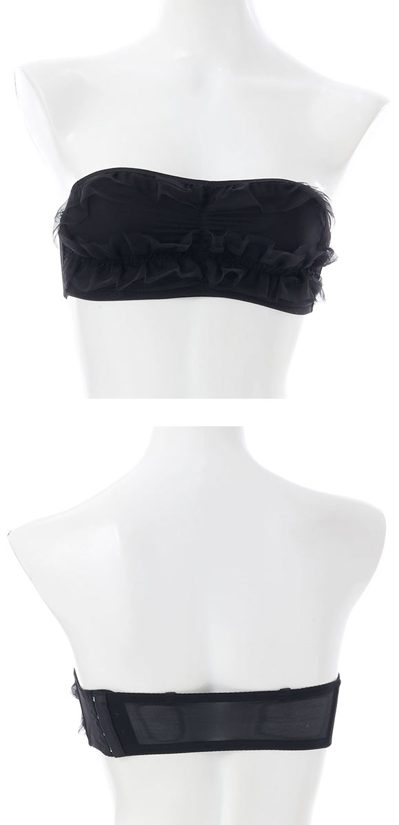 スパークス チュールフリル バンドゥブラ ブラジャー ノンワイヤー ストラップレス SPARKS