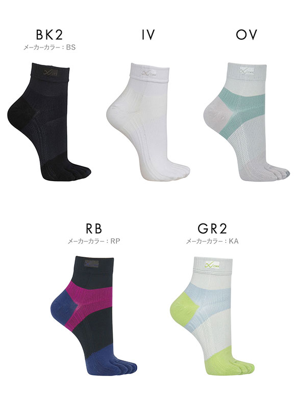 大谷翔平愛用モデル ワコール Wacoal シーダブリューエックス CW-X PARTS 男女兼用5本指サポートソックス 靴下 ショートタイプ BCR610