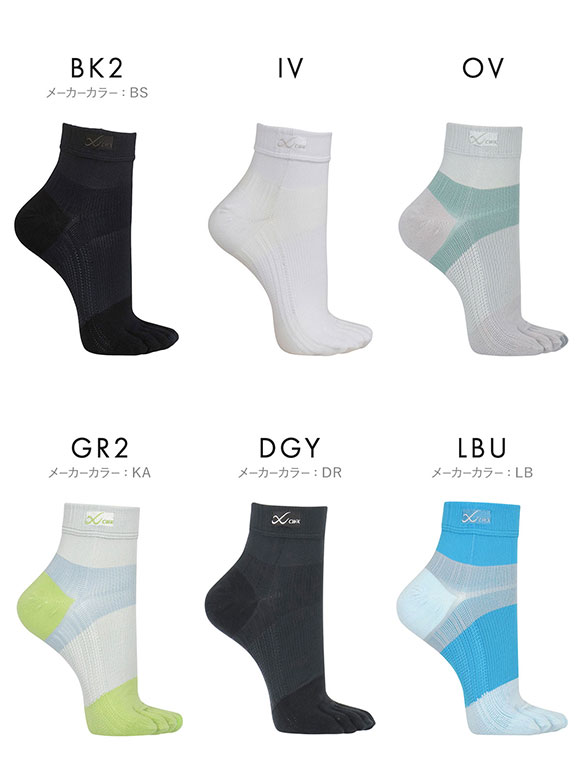 大谷翔平愛用モデル ワコール Wacoal シーダブリューエックス CW-X PARTS 男女兼用5本指サポートソックス 靴下 ショートタイプ BCR610