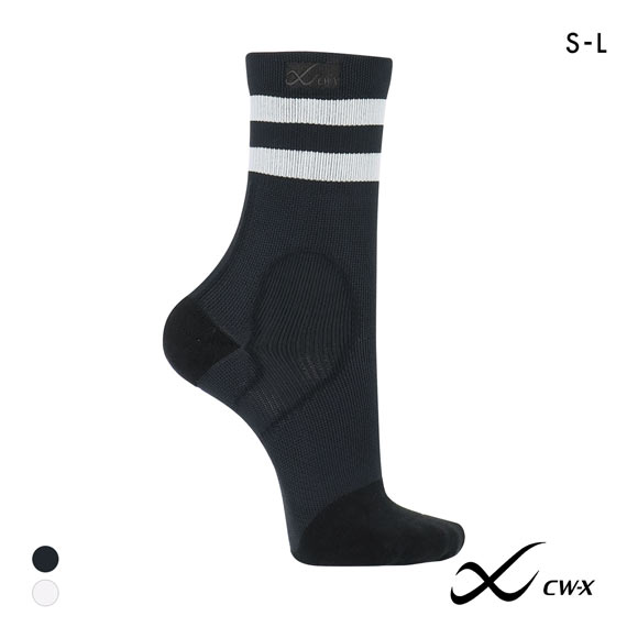 ワコール シーダブリューエックス 男女兼用 プレーンソックス クルータイプ 靴下 クルー丈 ユニセックス Wacoal CW-X