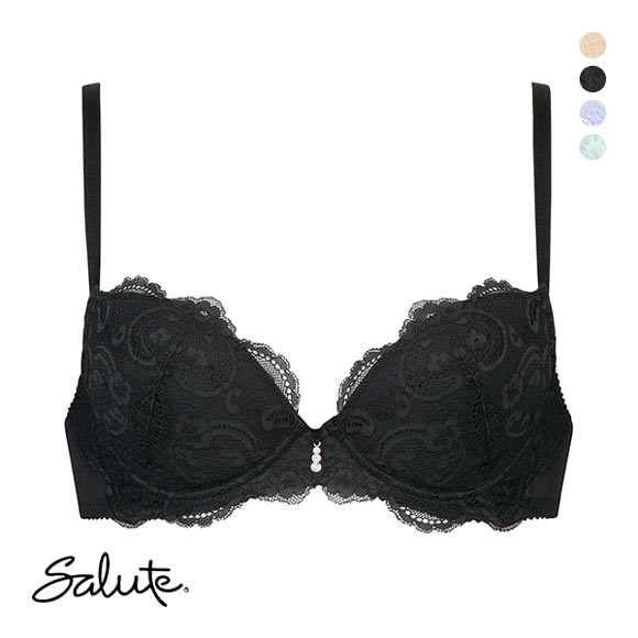 ワコール Wacoal サルート Salute series00 P-UP 3/4カップ ブラジャー C プッシュアップブラ 谷間 単品