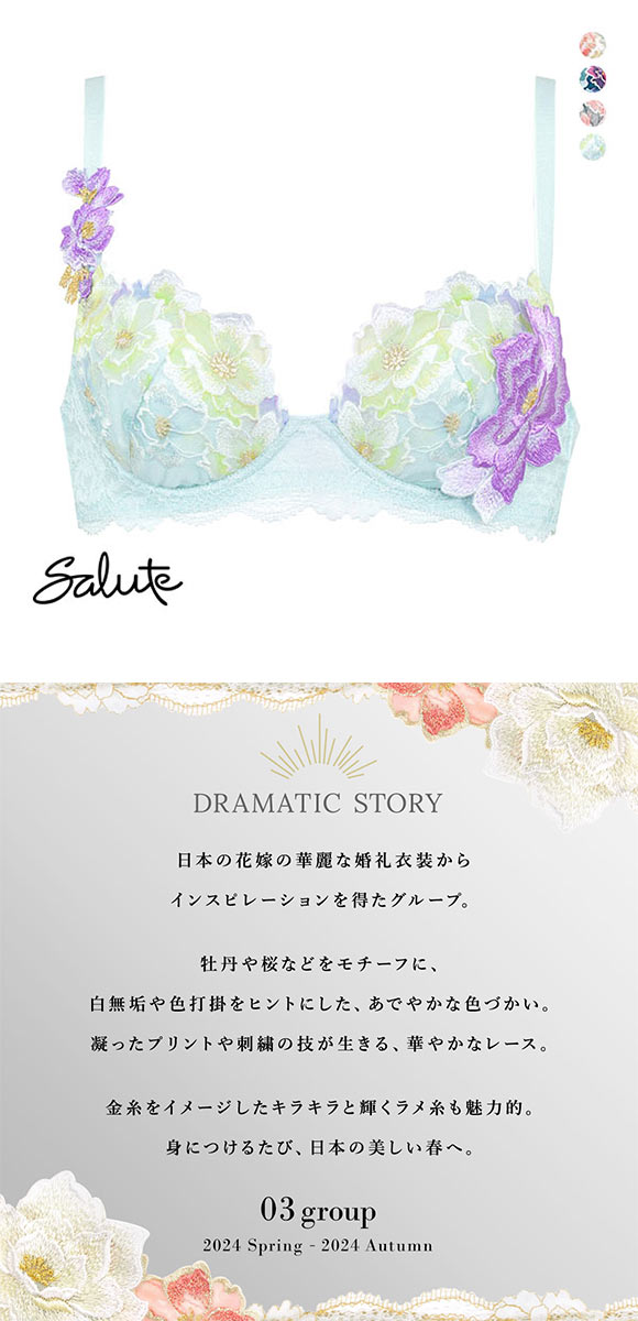 ワコール Wacoal サルート Salute 24SS 03G BTJ403 P-UP ブラジャー DEF プッシュアップ 単品 谷間 フェア