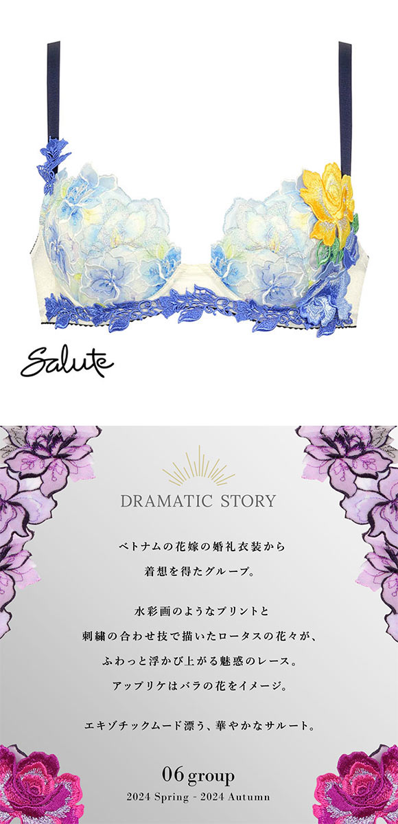 ワコール Wacoal サルート Salute 24SS 06G BTJ406 P-UP ブラジャー G プッシュアップ 谷間 大きいサイズ 単品 シーズン