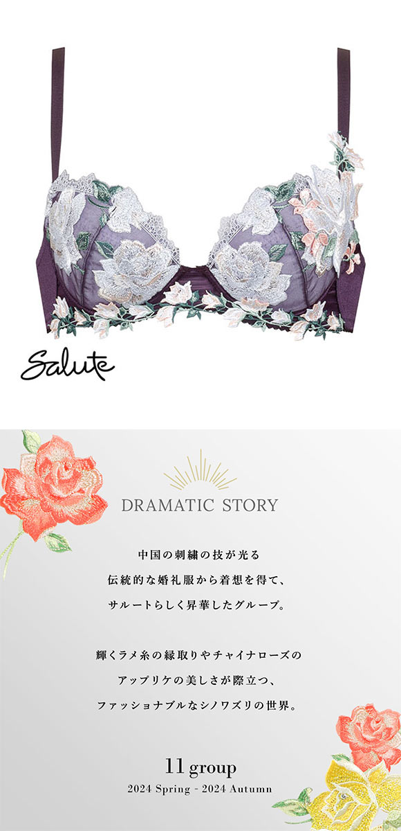 ワコール Wacoal サルート Salute 11G BTJ411 P-UP ブラジャー BC プッシュアップ 谷間 単品 24AW先行 コア