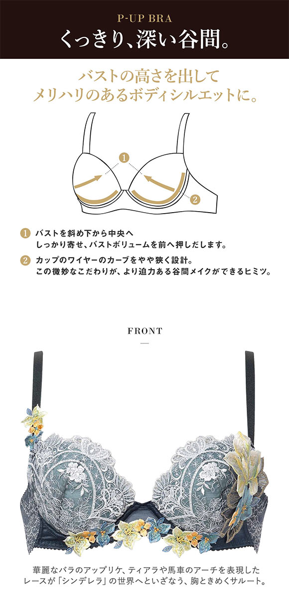 ワコール サルート 13グループ 13G P-UP ブラジャー BC プッシュアップ 谷間 Wacoal Salute BTJ413 25SSフェア